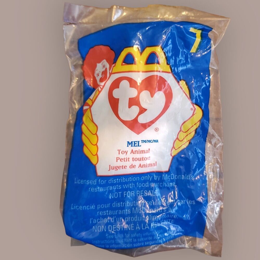Ty Teenie Beanie Baby MEL the KOALA #7 1998 McDonalds Happy Meal Toy Tag Error